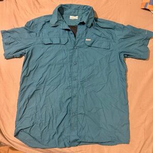 Columbia Men's OMNI Teal Button Down Shirt